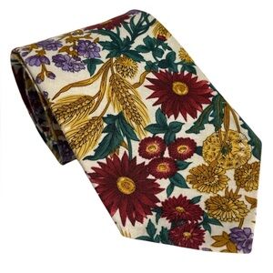 Vintage 70s Wide Floral Tie